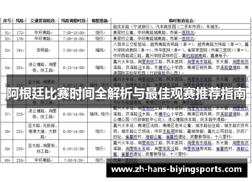 阿根廷比赛时间全解析与最佳观赛推荐指南
